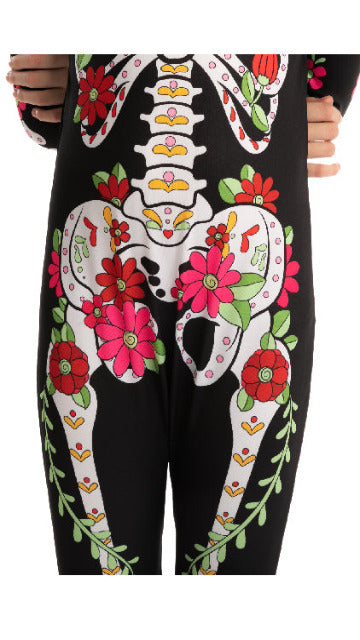 Day of the Dead Skeleton Floral Jumpsuit - Child - SoulofHalloween