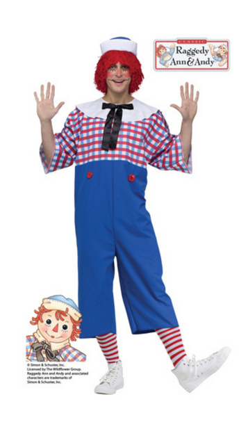 Raggedy Andy Adult Costume 6'/200BS