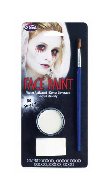 White Face Paint Water Activated