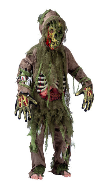 Green Swamp Zombie Costume For Role Play Cosplay- Child - SoulofHalloween