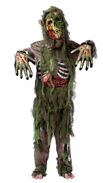 Green Swamp Zombie Costume For Role Play Cosplay- Child - SoulofHalloween